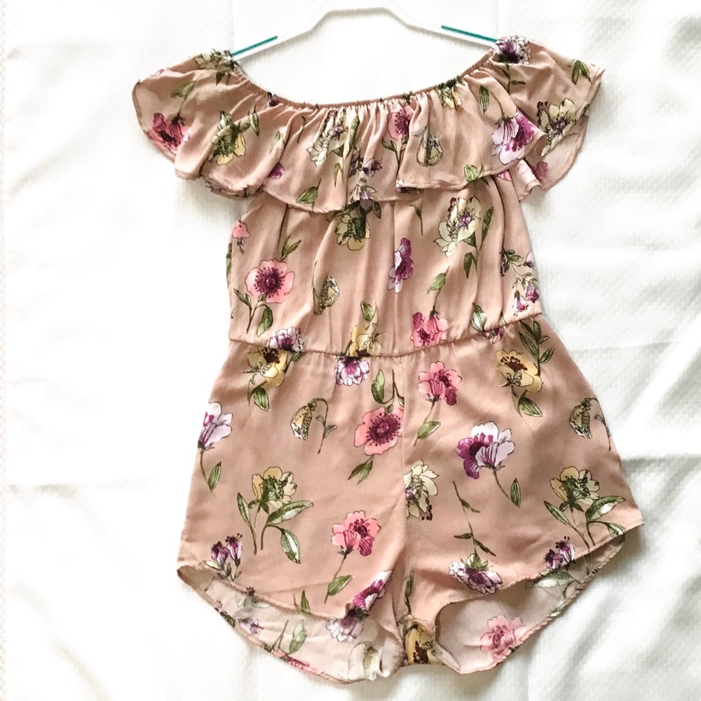 Flower themed romper
